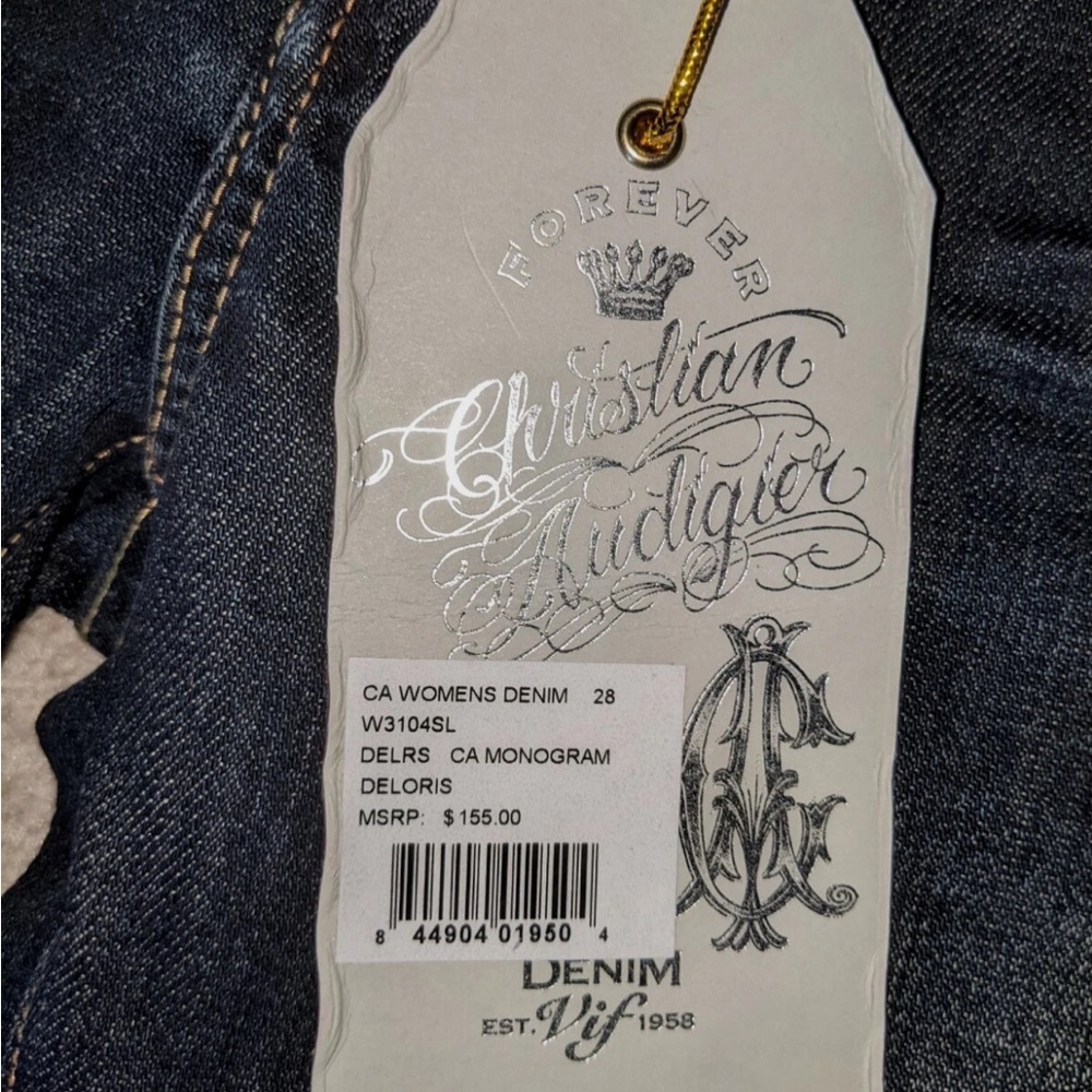 Christian Audigier Dark Denim Jeans
